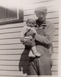 Grandad with David H at 6 months old