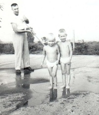 Grandad with Fred and Tom Lindauer